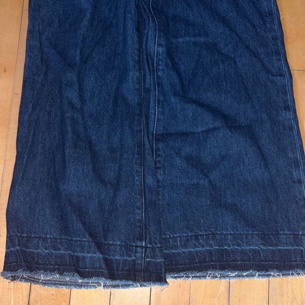 GAP Kids Wide-Leg Ankle Jeans - Dark Blue